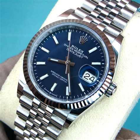 datejust rolex bleu|rolex datejust blue dial price.